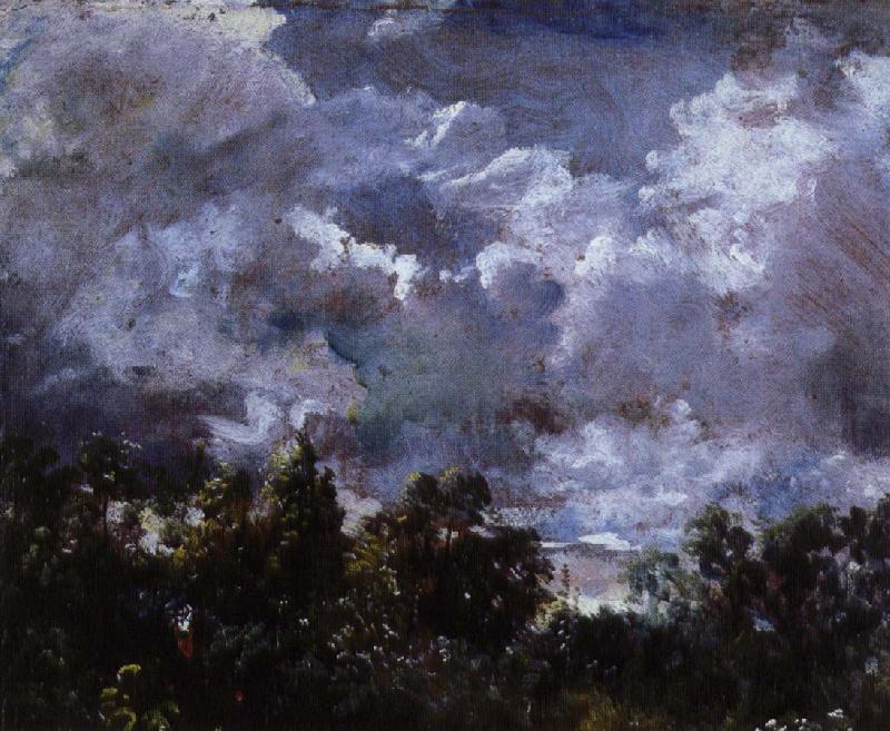 John Constable en studie av himmel och trad